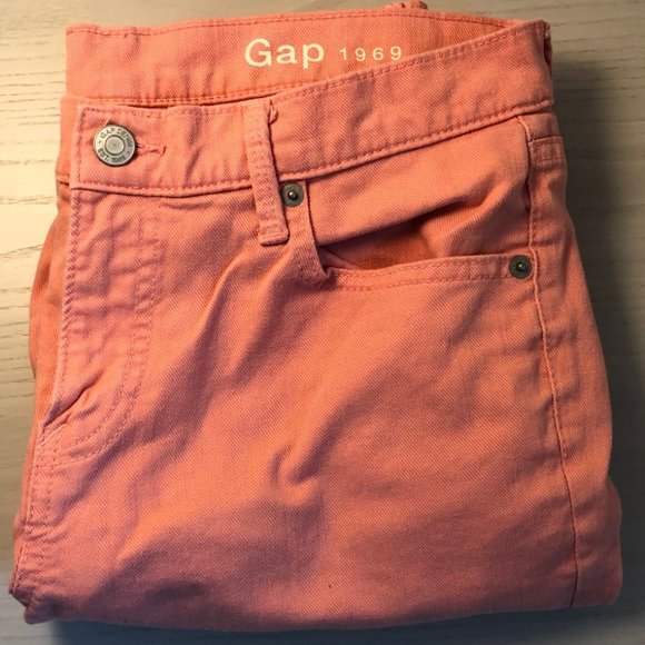GAP Coral Pink Denim Jeans Size 27 - Picture 2 of 8